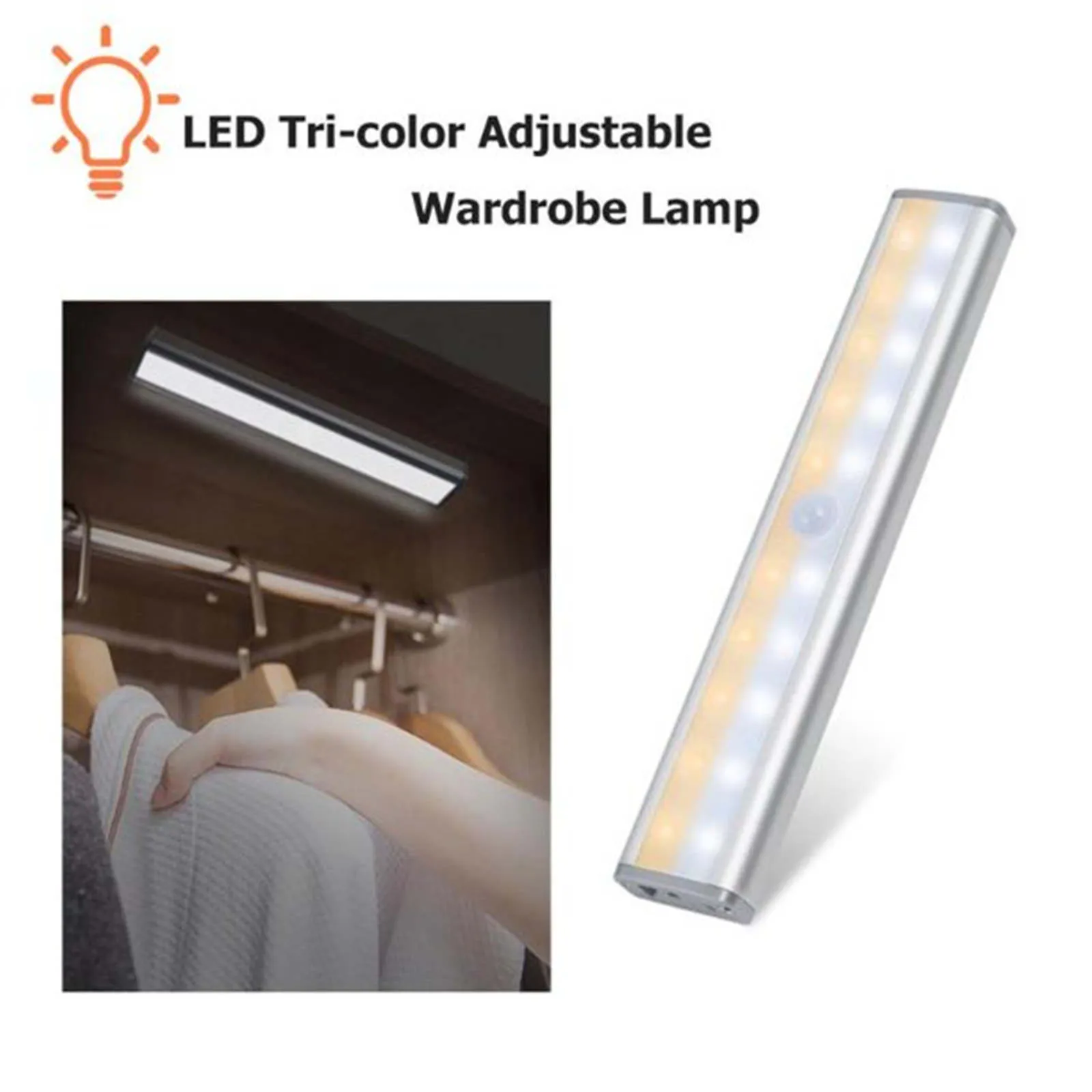 

Bedroom Magnetic Night Light Motion Sensor Lights Wireless Under Cabinet Light Kitchen Cabinet Bedroom Wardrobe Indoor Lighting