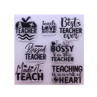 best teacher blessed teacher clear stamp seal handmade crafts embossing decor for card making diy scrapbooking photo album gift