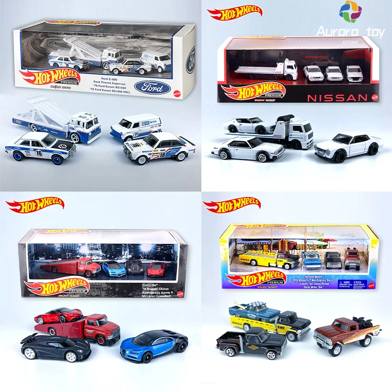 Модель автомобиля Hot Wheels 4 шт. транспортная машина Gmh39 сборная серия Porsche Alloy