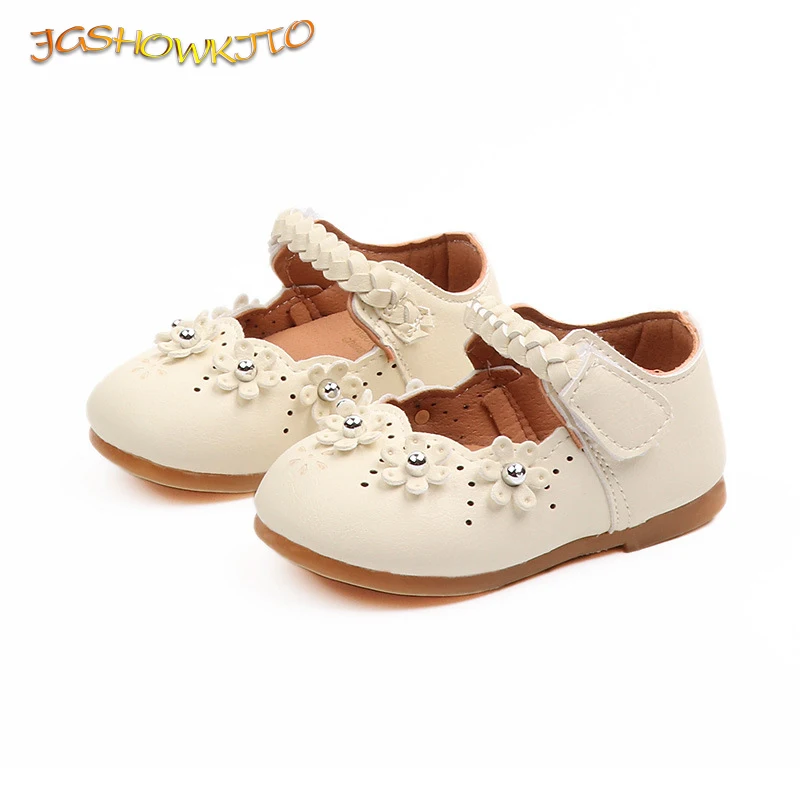 

JGSHOWKITO модная Милая обувь принцессы для маленьких девочек детские кожаные туфли с цветами Симпатичные мягкие детские Туфли Мэри Джейн