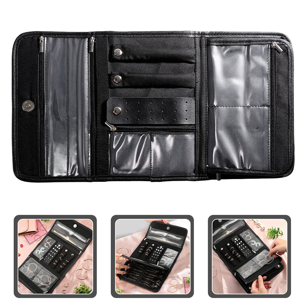 

Multifunction Jewelry Storage Roll Ring Bag Portable Travel Jewelry Bag Bracelets Earrings Bag
