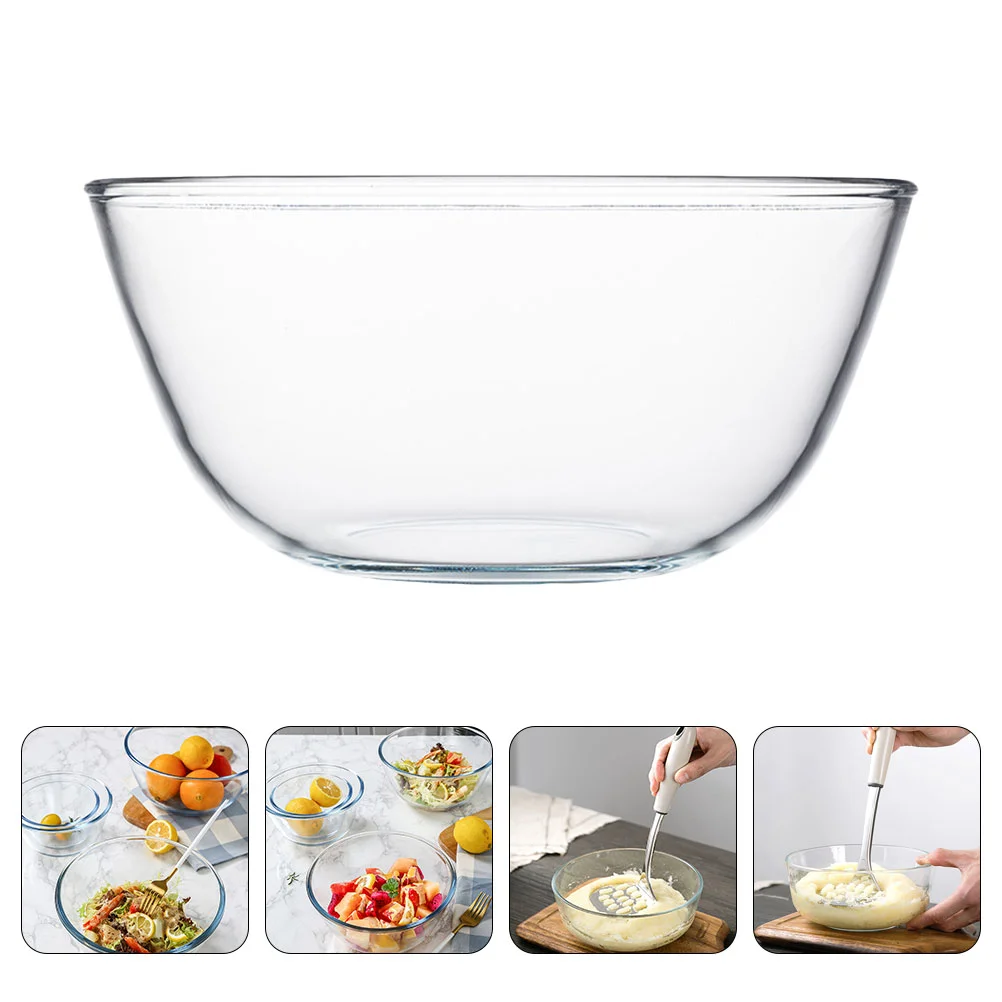 

Vegetable Bowl Glass Fruit Bowl Salad Mixing Bowl Candy Bowl Glass Meal Prep Containers Pasta Bowl