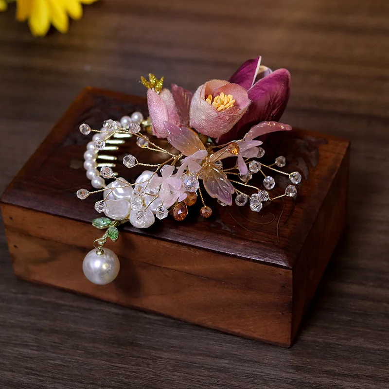 Невеста старинные свадебные цветы длинные фотообои новый китайский костюм