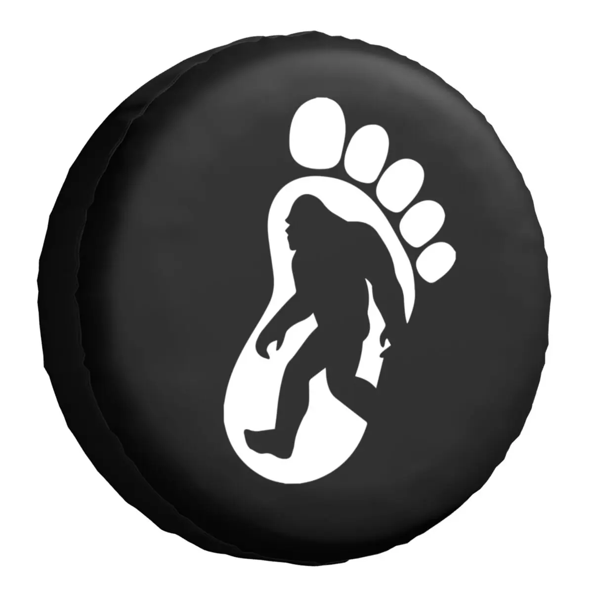 

Bigfoot Sasquatch Footprint Silhouette Spare Tire Cover for Mitsubishi Pajero Sasquatch Car Wheel Protectors