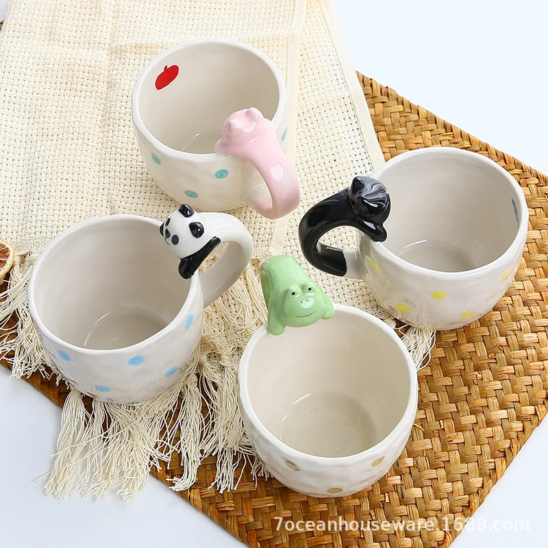 

Кофейная кружка с ложкой и изображением кошки, 350 мл