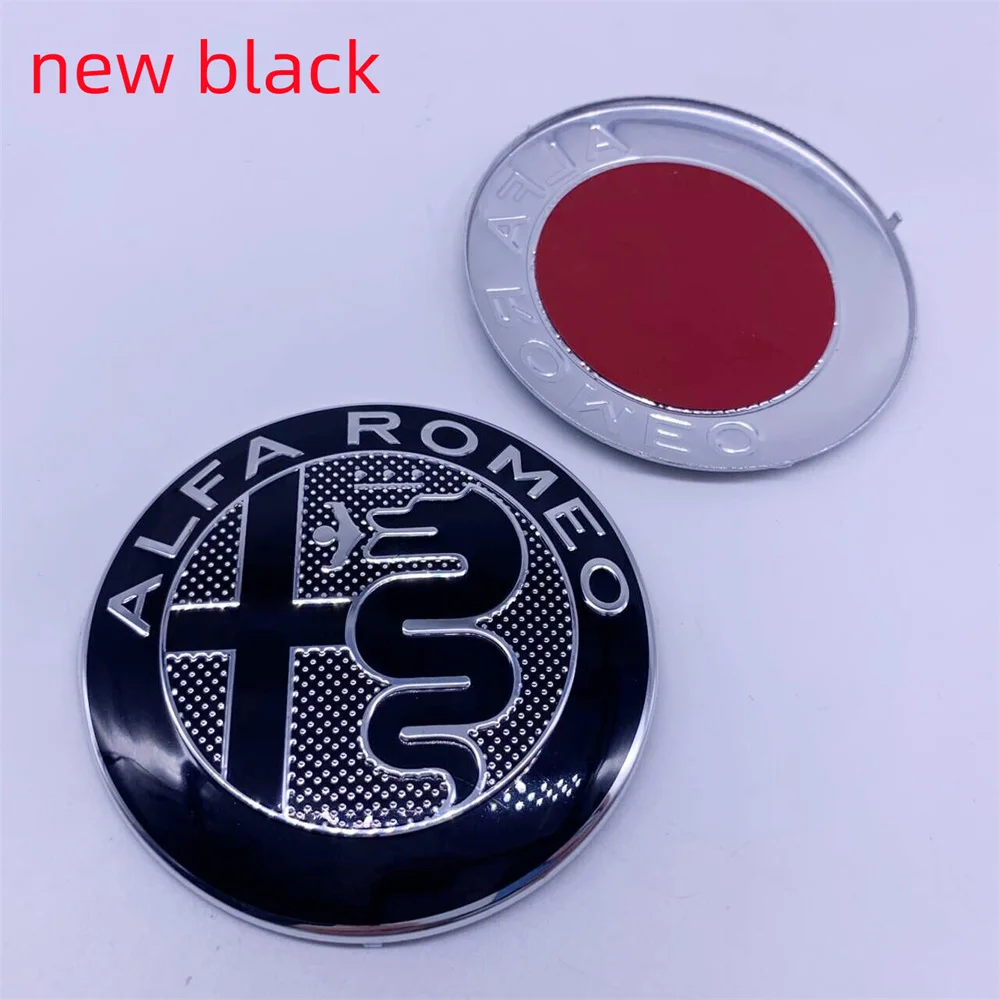 

2 шт. для Alfa Romeo, 7 цветов, 74 мм, эмблема на передний капот автомобиля, логотип, значок на задний багажник 156 166 Giulietta Stelvio 4C, наклейки MITO Giulia