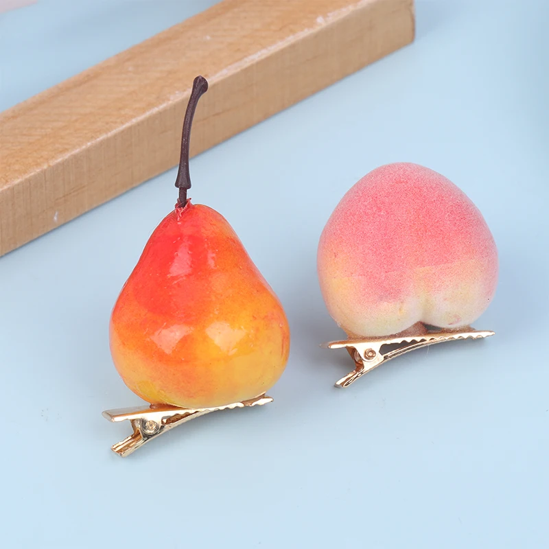 Заколка для волос в виде фруктов 5 шт.