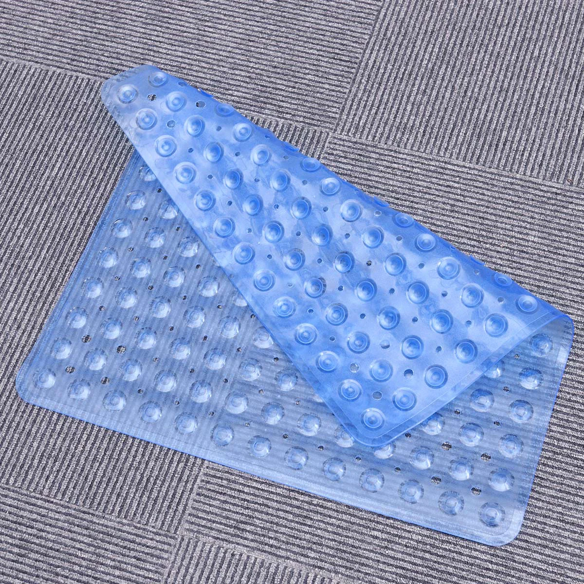 

Bath Non-Slip Mat Square Bath Mats Anti-Bacterial Antiskid Mat (Blue)