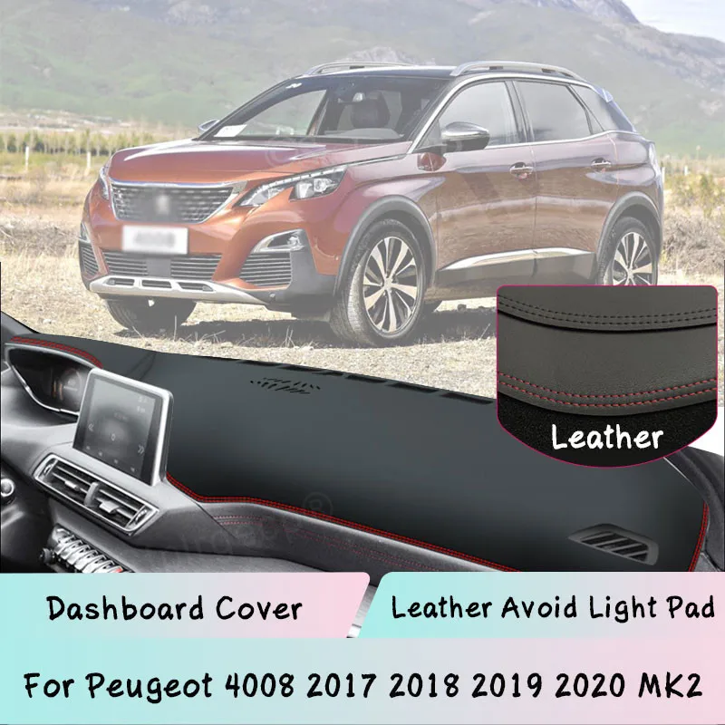 

Кожаный коврик для приборной панели Peugeot 4008 2017 2018 2019 MK2