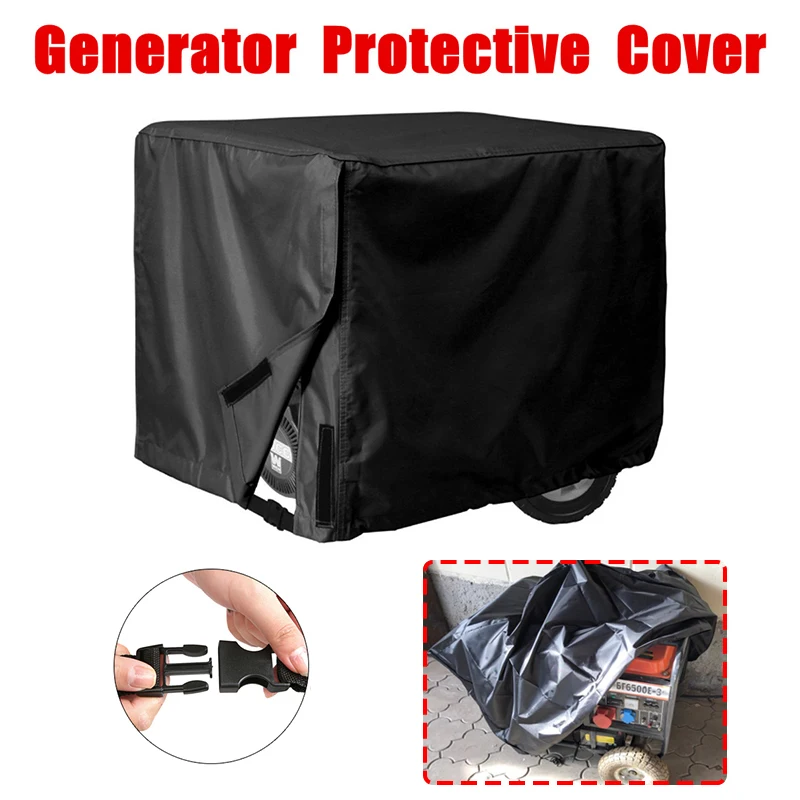 

3-размерный черный чехол для генератора, ветрозащитный защитный чехол, навес, водонепроницаемая ткань Оксфорд, универсальные защитные чехлы