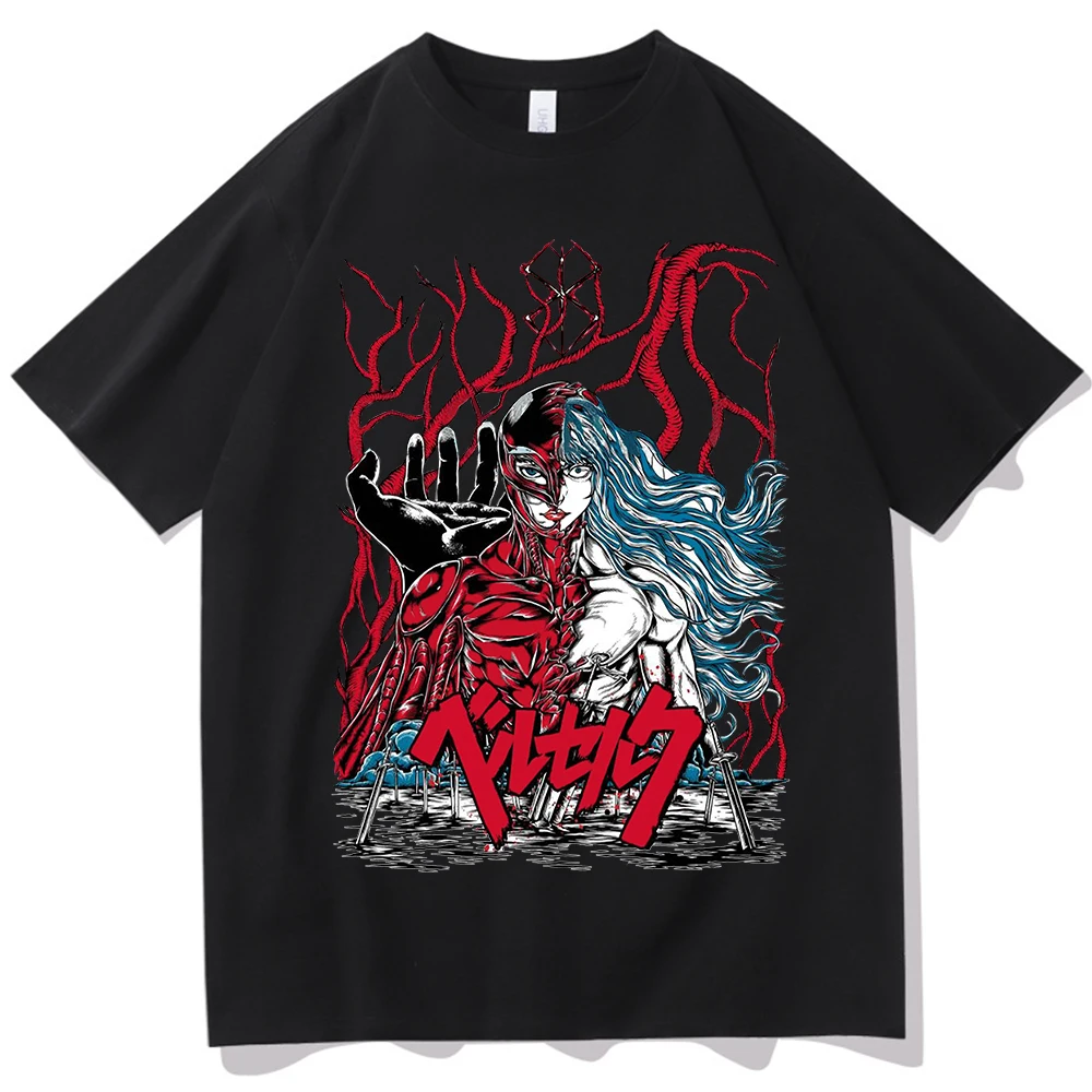 

Berserk Griffith Anime T-Shirts Fashion Harajuku O-Neck Short Sleeve Man Woman Shirts Fans Gift