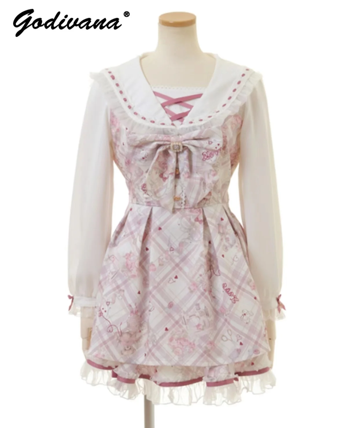 Платье принцессы Лолиты с длинными рукавами и бантом