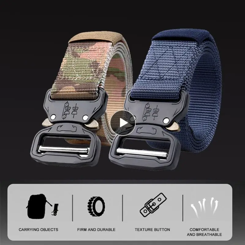 

Tactical Belt Quick Release Outdoor Military Training Belt Imitation Nylon Woven Men Women Sports Hunting Elastic Waistband