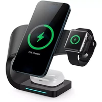 4 in 1 15w magnetic macsafe fast qi wireless charger charging for iphone 12 13 pro applewatch 7 6 airpods 3 dock magsafe charger