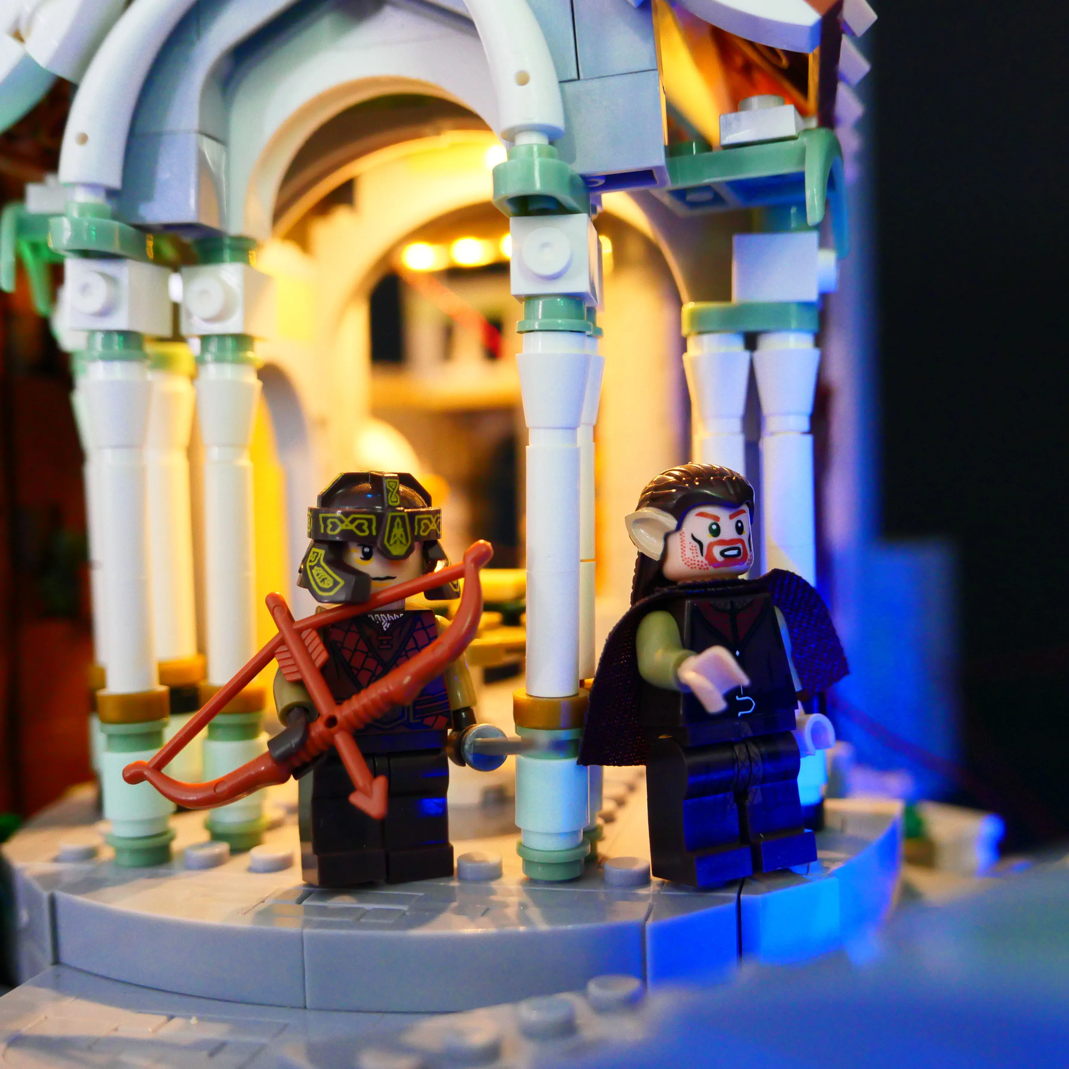 Освещение строительных блоков LP подходит для Lord of the Rings 10316. Замок Rivendell. Игрушка