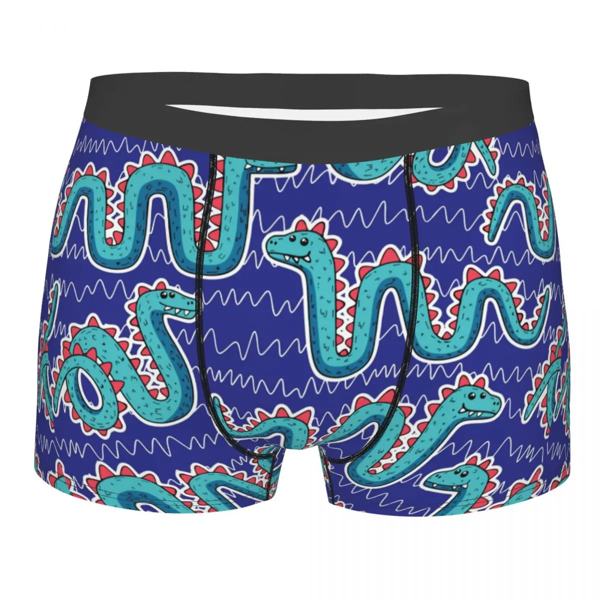 

Hot Boxer Shorts Panties Men Nessie Cryptid Blue Underwear Soft Underpants for Male Plus Size