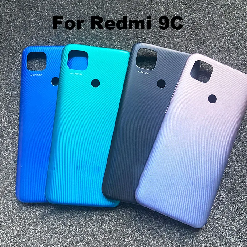 

10 шт., Крышка батарейного отсека для Xiaomi Redmi 9C, заднее стекло, корпус, задняя панель, высокое качество, 6,53 дюйма, новинка, M2006C3MG, M2006C3MT