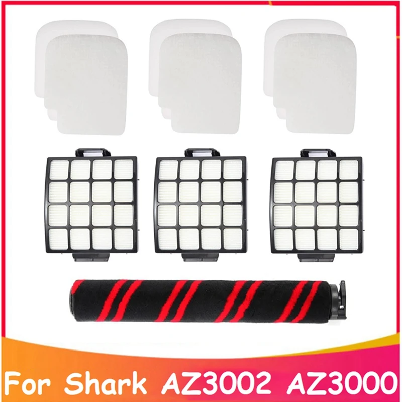 

10Pcs For Shark AZ3002 AZ3000 Vacuum Cleaner Washable Roller Brush HEPA Filter Filter Cotton Spare Parts Accessories