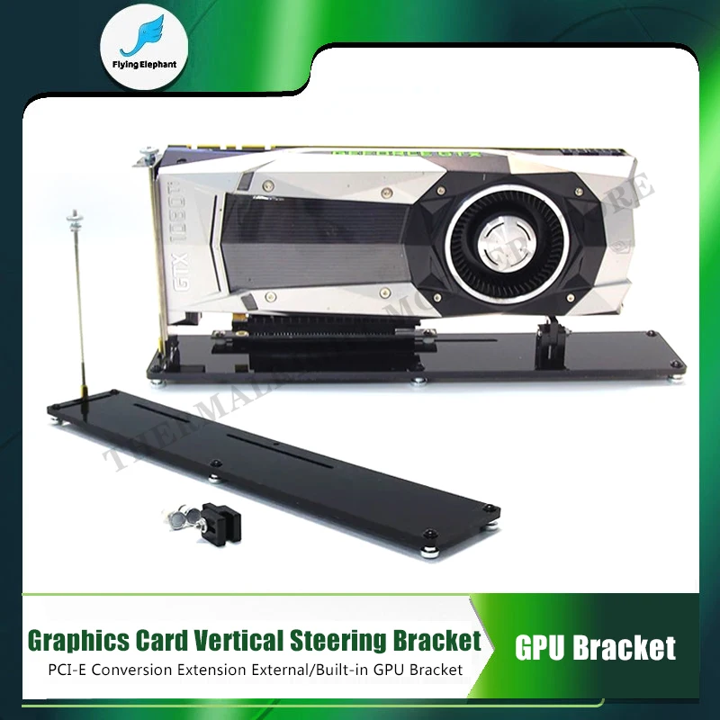 

Держатель для видеокарты GPU PCIe вертикальный Монтажный Кронштейн Поддержка 2 3 слота расширение графики