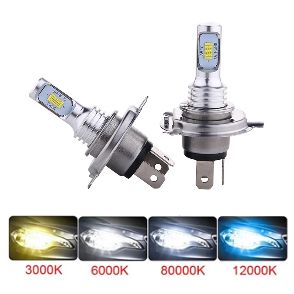 

H4 LED Lights For Car Headlight 880/881/H27 H1 H3 H16 H11 H8 H7 9005 HB3 9006 HB4 PSX24W Motorcycle Bulb 12V 24V 3000K 6000K