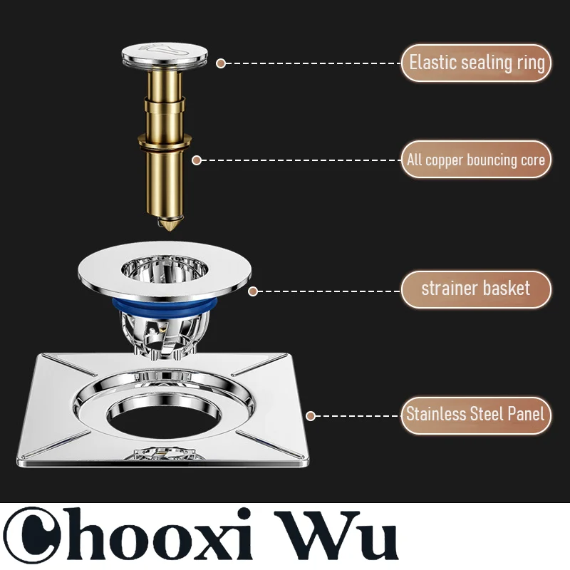 CHOOXIWU-Дезодорирующий Слив для пола из нержавеющей стали