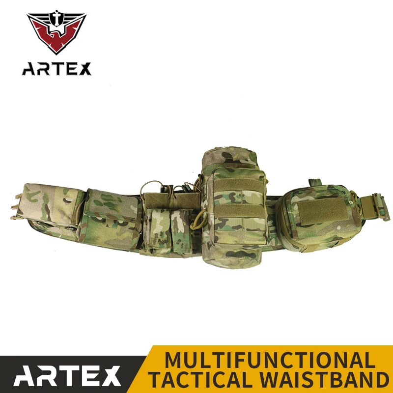 Фото ARTEX 2001 Велосипедный поясной ремень для активного отдыха, экипировка для езды на велосипеде, пояс в стиле MOLLE, регулируемый дизайн, держатель для сумок для велоспорта. №3