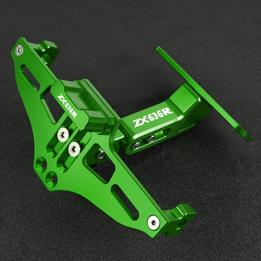 

For Kawasaki ZX636R ZX 636R ZX636 R 2005 2006 2007-2023 ZX25R Motorcycle Rear License Plate Mount Holder and Turn Signal Lights