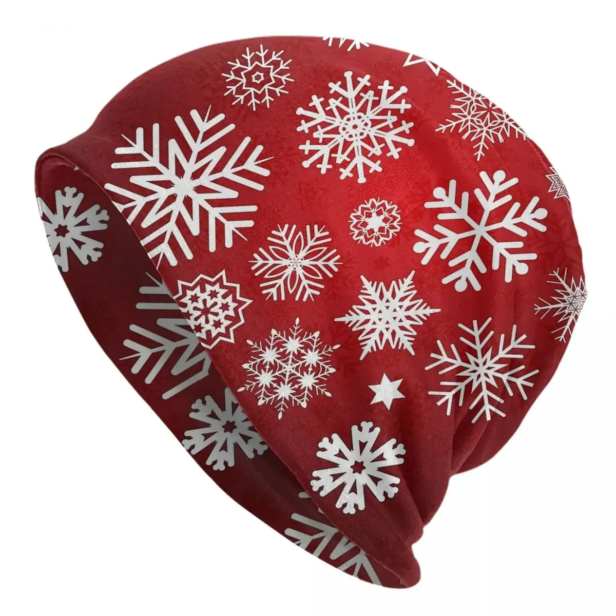 Рождественские снежинки теплая вязаная шапка в стиле хип-хоп осенне-зимняя