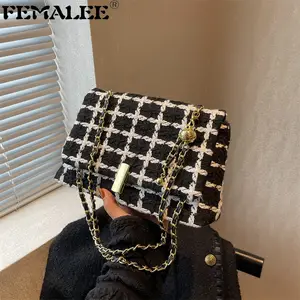 Mini Tweed Crossbody Bags  Tweed Handbags Women - AliExpress