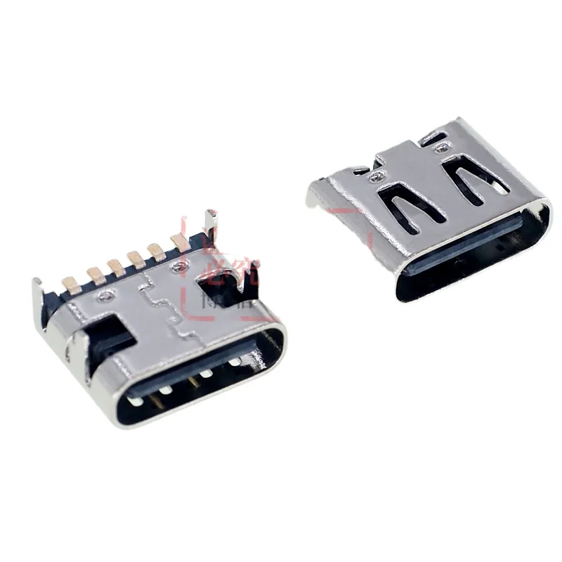 

100 шт./простая версия USB3.1 четыре неподвижных штыря, быстрая Пробивка, TYPE-C 6P, простой тип SMD, женское сиденье