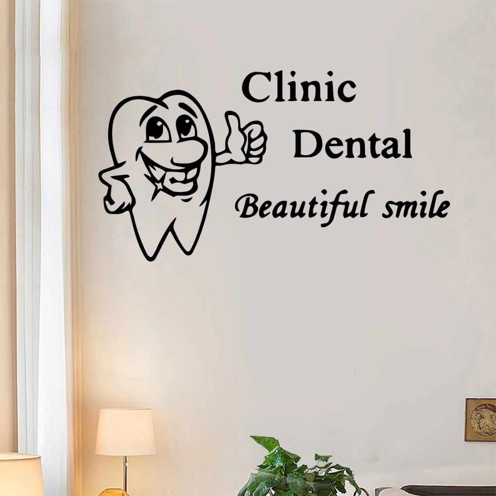 Самоклеящаяся виниловая наклейка на стену защита зубов водонепроницаемая