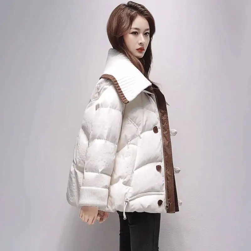 Корейская пуховая стеганая куртка женская новинка 2025 года зимние парки