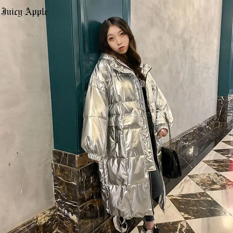 Winter Coat 2022 For Women Knee Length Long Parka Woman's Streetwear Zipper Pockets Thick Winter Hoodies Coats Clothing Female