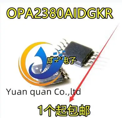 

30pcs original new OPA2380AIDGKR OPA2380 screen printed BBX MSOP8 high-speed transimpedance amplifier
