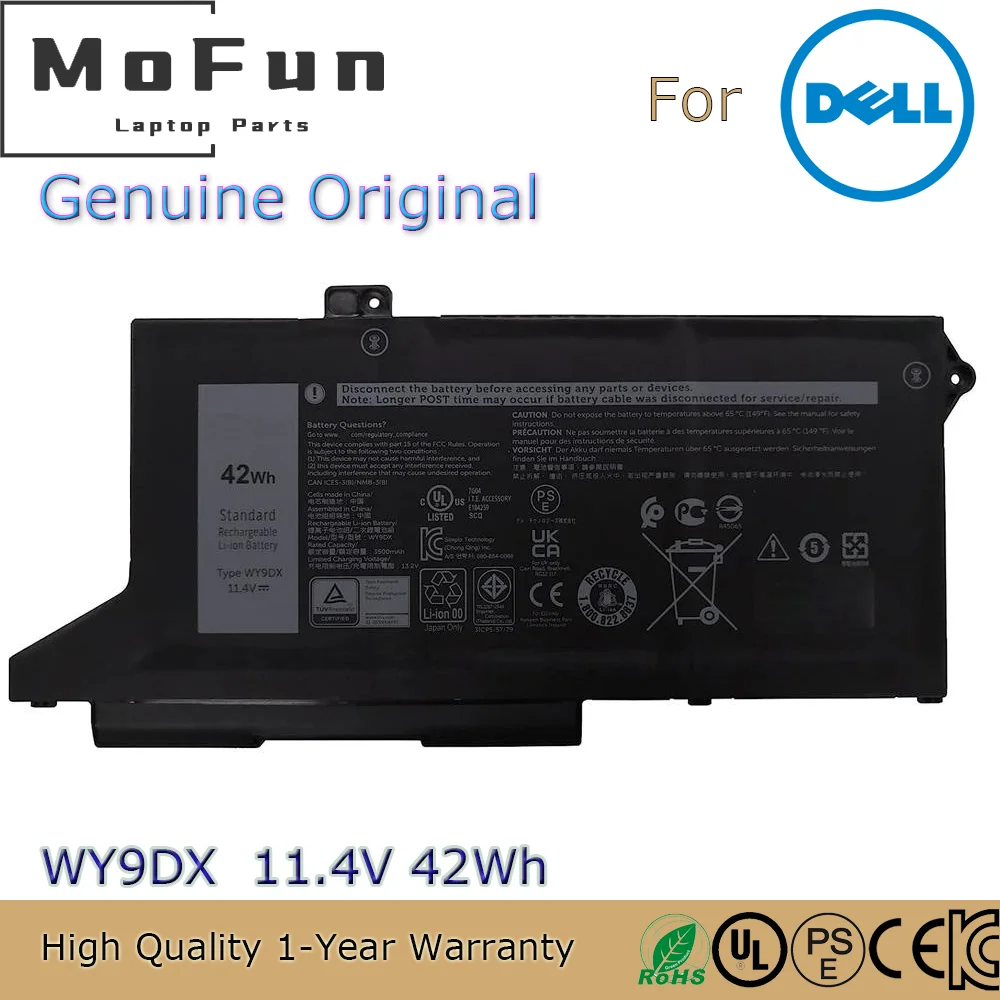 Совершенно новый оригинальный WY9DX 11 4 в 42Wh Аккумулятор для ноутбука Dell Latitude 5420 5520