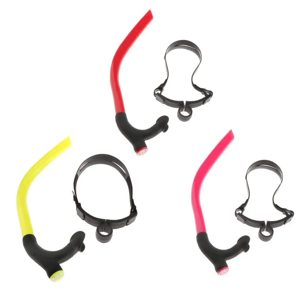 

Silic Swimming Wet Snorkel Swim Training -Way Purge Valve Pool Breath Tube