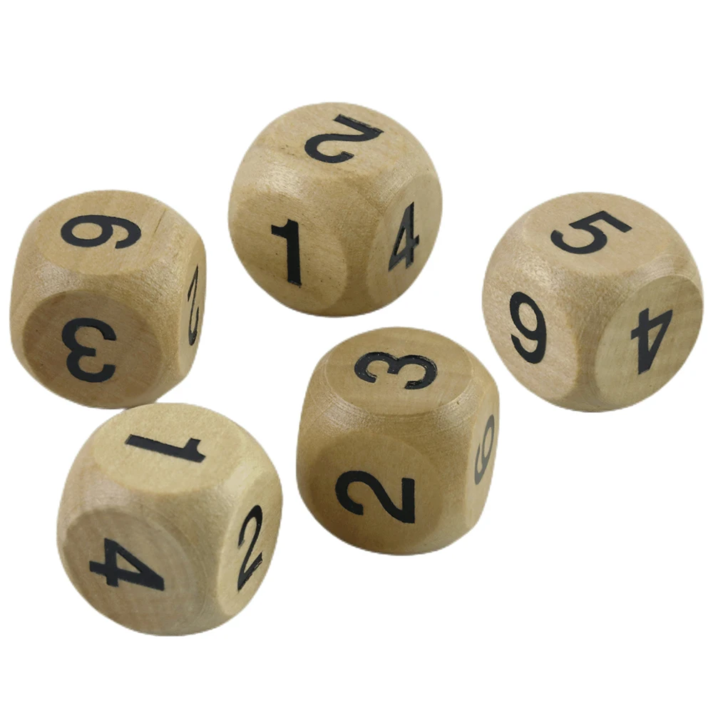 Wooden Dice Set 5pcs 10-sided Wood for Role Playing Board Game Multi Sides Entertainment |