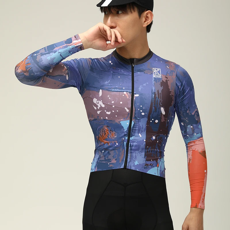 Велосипедная одежда KIAE с длинными рукавами для мужчин дышащий солнцезащитный