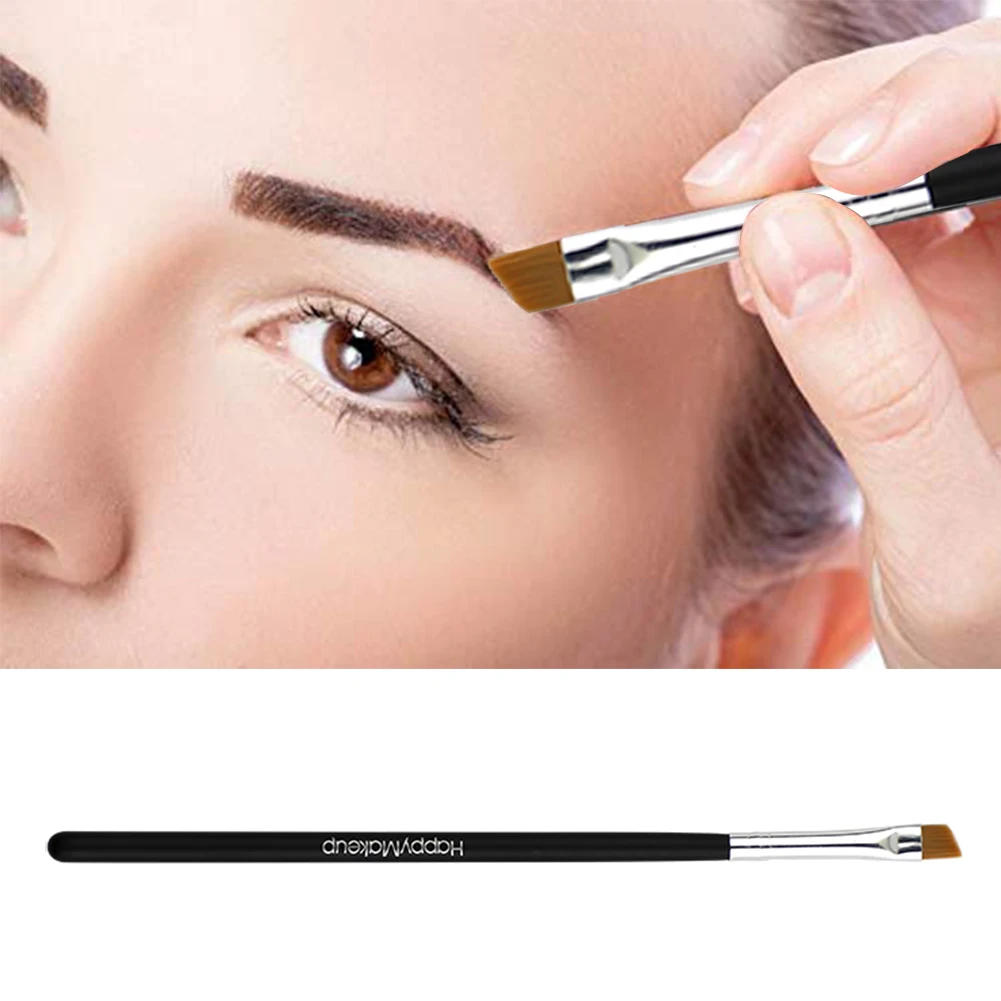 

1pcs Professional Black Eyebrow Inclined Flat Angled Brush Makeup Tool Wooden Pole Eyeliner Eyeshadow Eye Brow Women Cosmetic