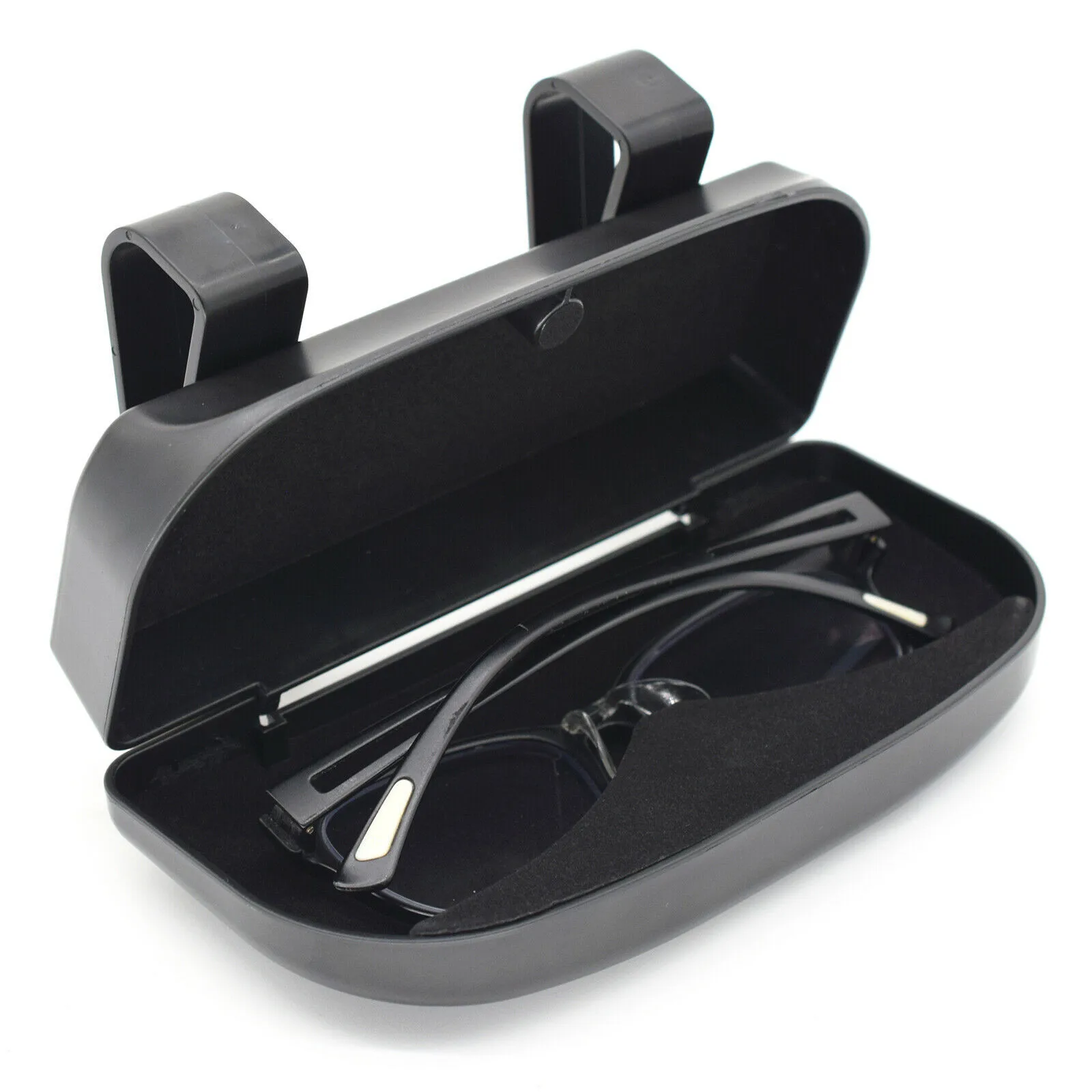 

1 Pc Car Glasses Case Black Sun Visor Glasses Holder Plastic Portable Clip Icket Holder Stand Universal Car Accessories Interior