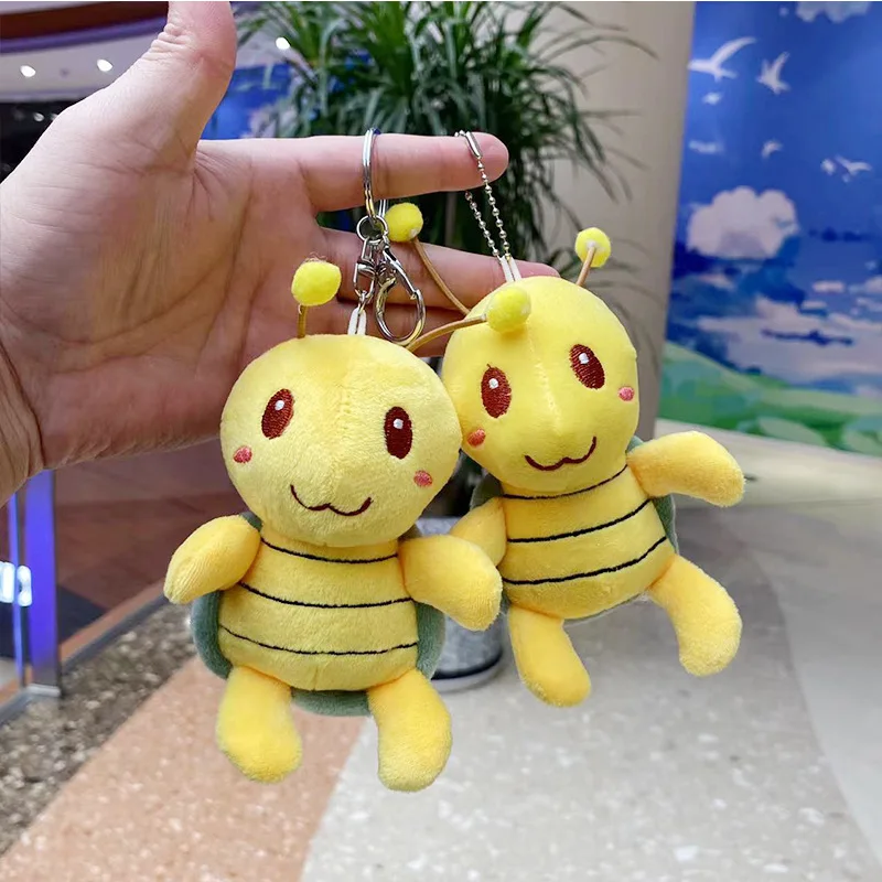 Забавный дизайн мультяшная плюшевая черепаха пчела 2 в 1 кукла подвеска брелок
