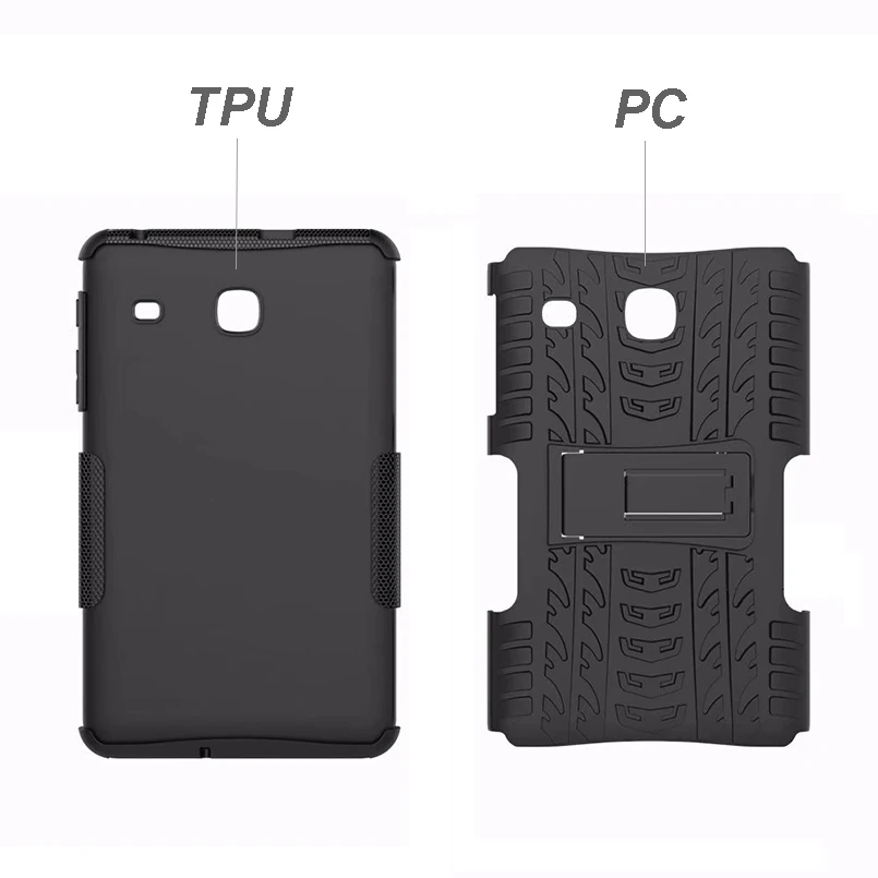 Бронированный противоударный чехол-подставка из ТПУ и ПК для планшета Samsung Galaxy Tab