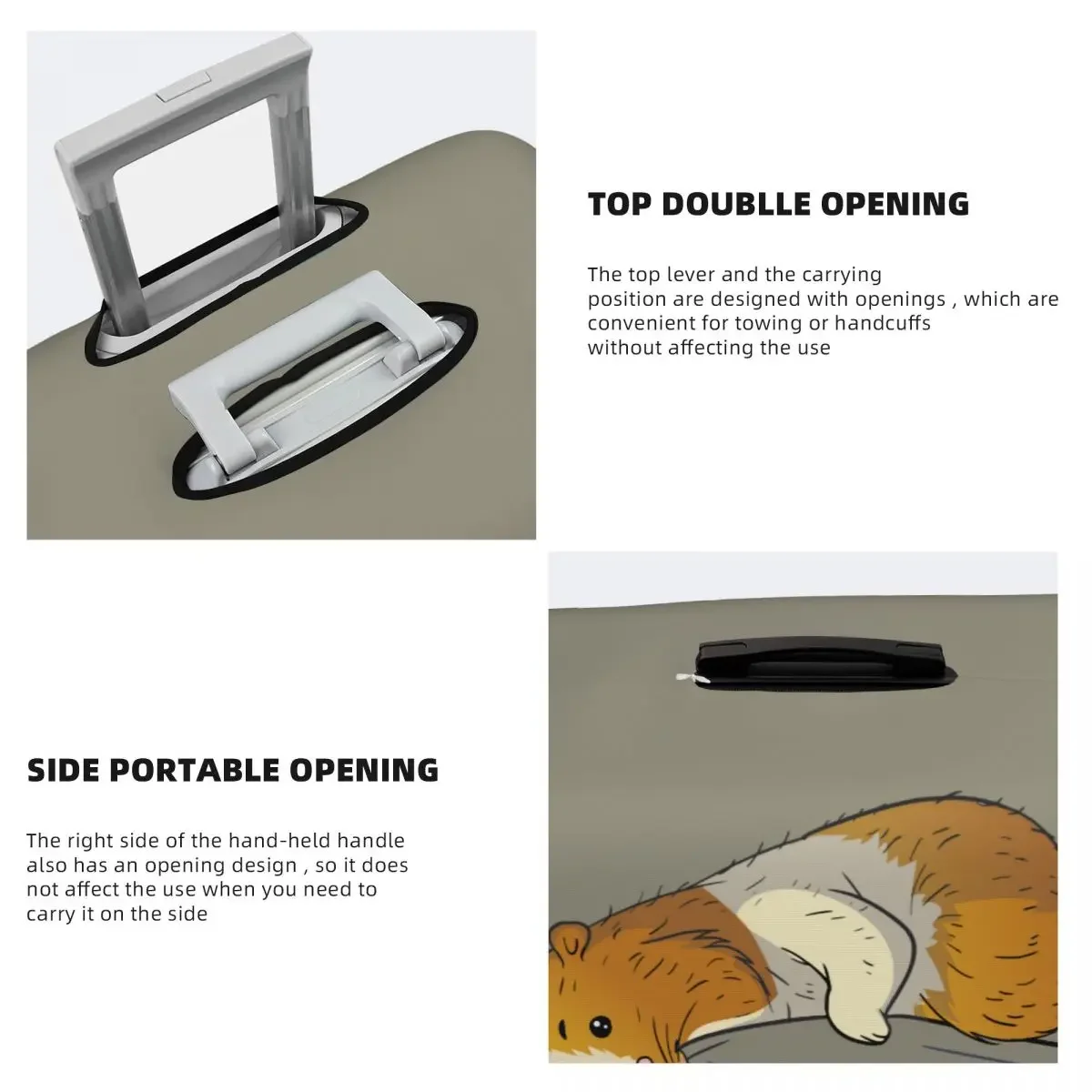 Защитный чехол для чемодана путешествий с животными 18-32 дюйма