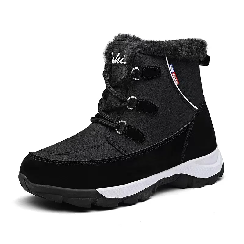 2022 New Winter Cotton Thickened Long Hair Plus Warm Snow Boots Cold-Resistant High-top Large-size Shoes For Women Girls