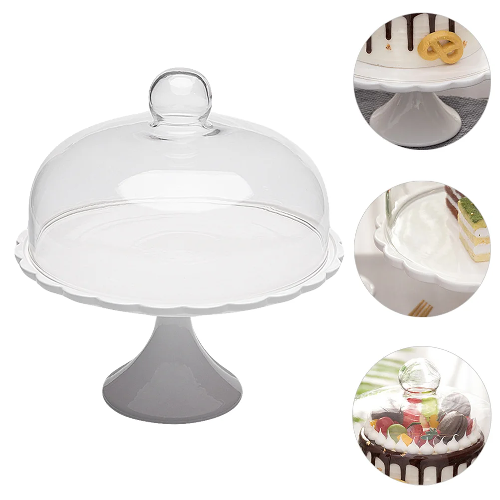 

Stand Cake Display Cupcake Dessert Cover Dome Plate Tray Towerfood Serving Ceramic Holder Platter Convenient Afternoon Tea Glass