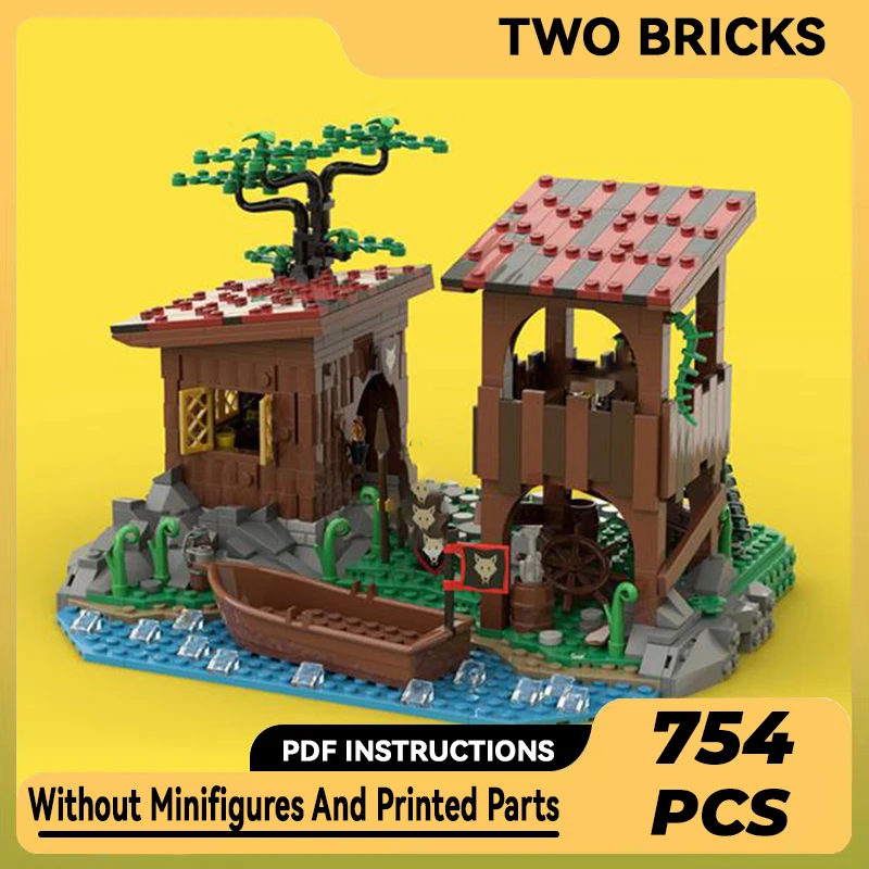 

Moc Building Blocks Modular Castle Wolf Pack Camp Technical Bricks DIY Assembly Construction Toys For Child Holiday Gifts