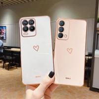 For Realme Master Square Love Heart Phone Case For Oppo Realme Pro C21 C21Y C11 2021 C25Y Narzo 30A Cover