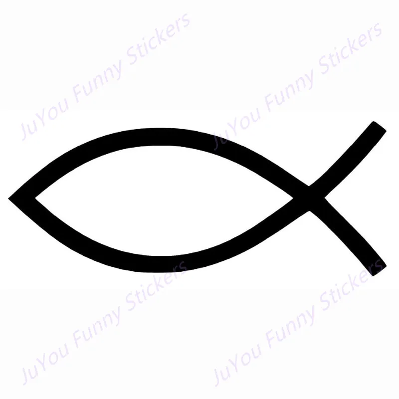 

JuYou Funny Stickers Exterior Accessories JESUS FISH Vinyl Decal Window Glass Decoration Car Sticker Motorcycle Stickers