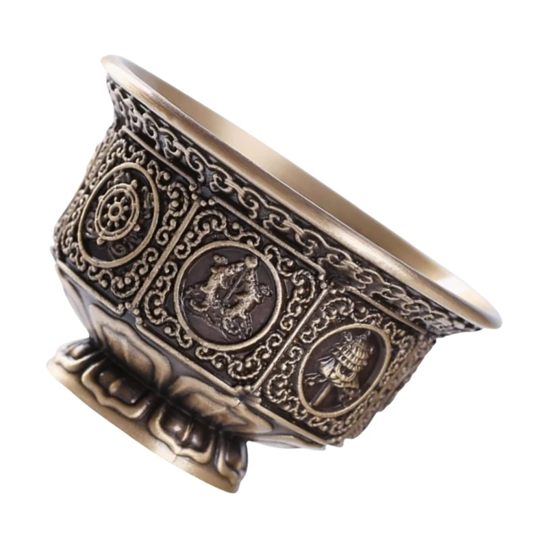 Тибетская чаша с восемью благоприятными символами