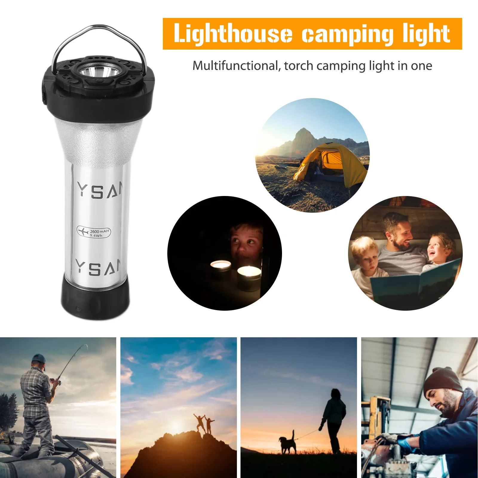 

LED Camping Flashlights Multifunctional Mini Car Repair Lamps Outdoor Adventure Portable Night Torches Lighting Gadgets